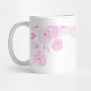 Happy Mother's day greeting card, pink abstract roses and flowers Mug